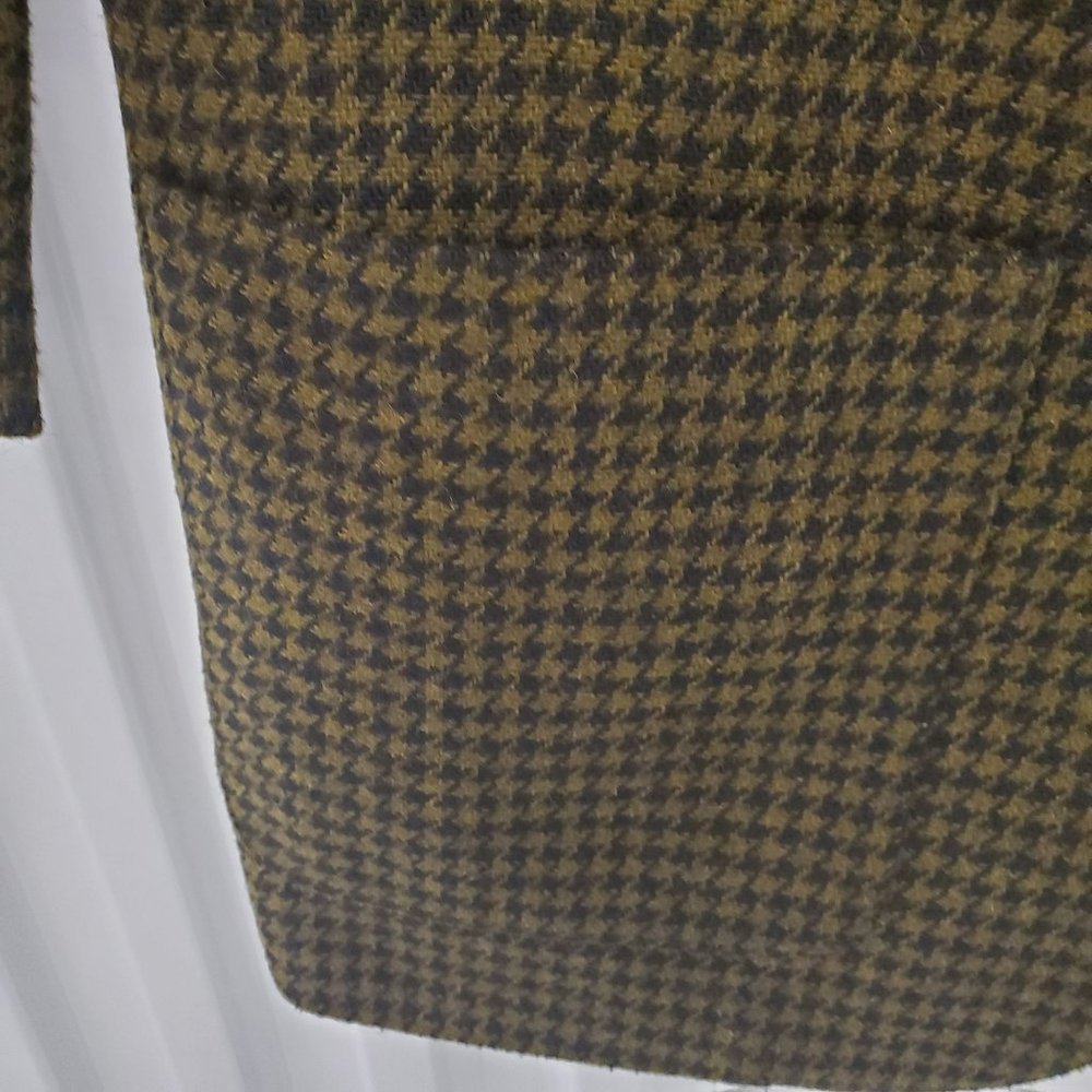 Vintage V-neck Houndstooth Print Sport Coat Blazer - Picture 8 of 9